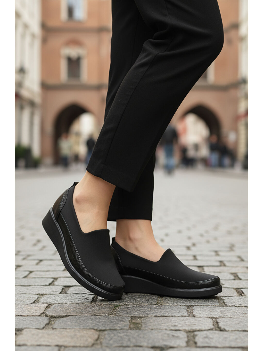 Siyah Floter Tekstil Kadın Casual Ayakkabı 651586 Z-2