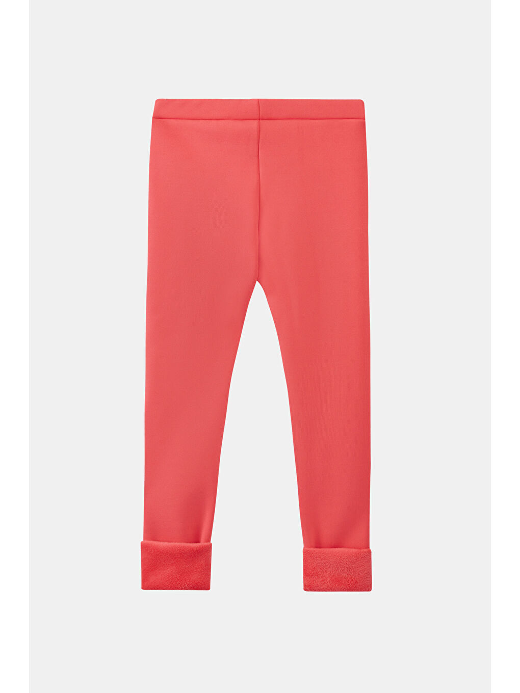 Kırmızı Nar Çiçeği Kız Çocuk İçi Pelüş Kulaklı Tavşan Nakışlı Extra Kalın Kışlık Tayt-1