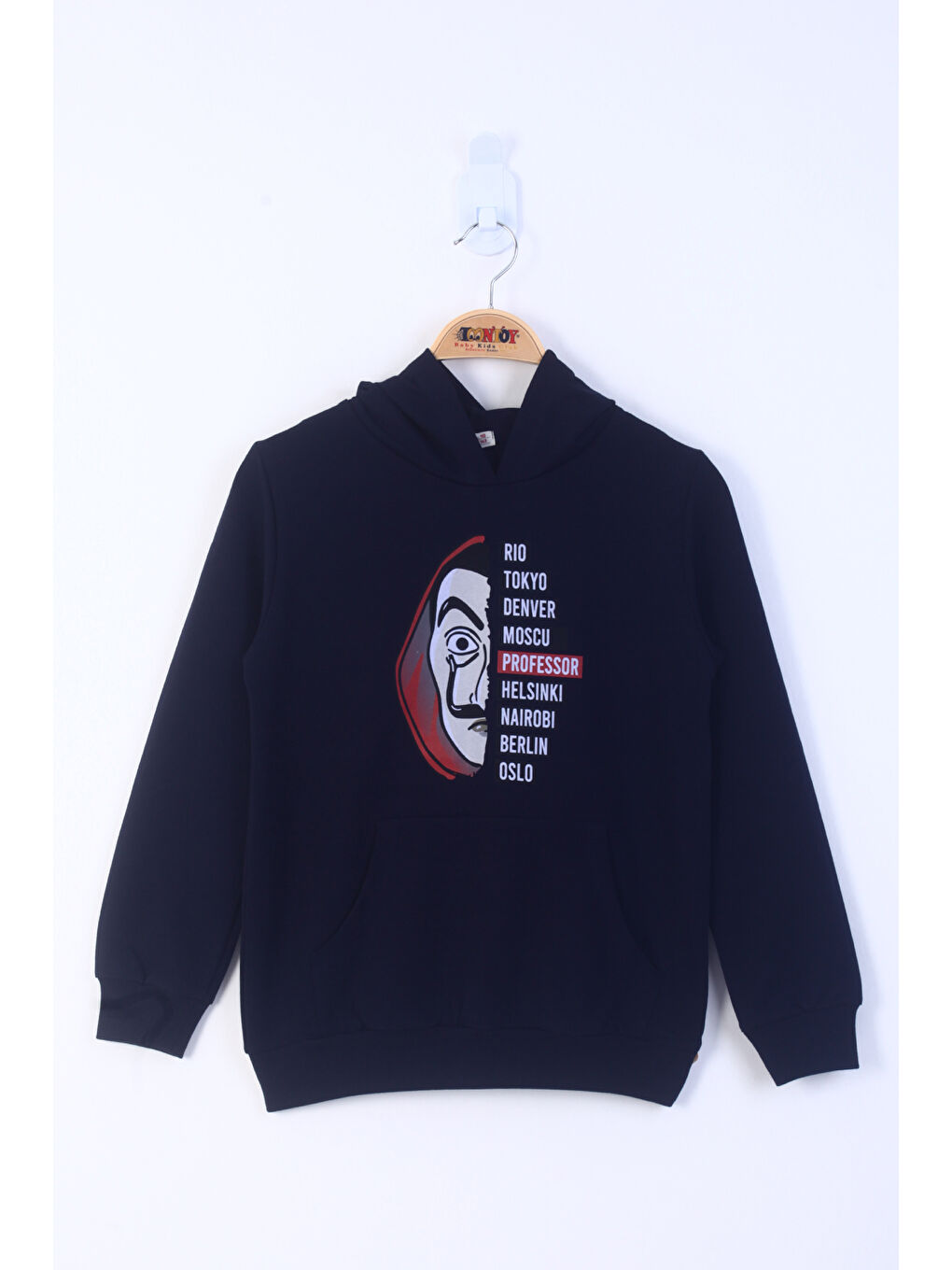 Lacivert Erkek Çocuk La Casa Baskılı Sweatshirt