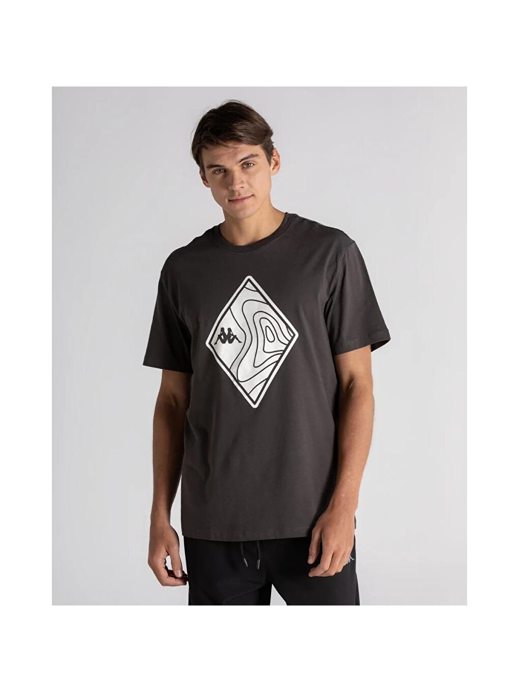 Nigraph Erkek Gri Bisiklet Yaka Tişört