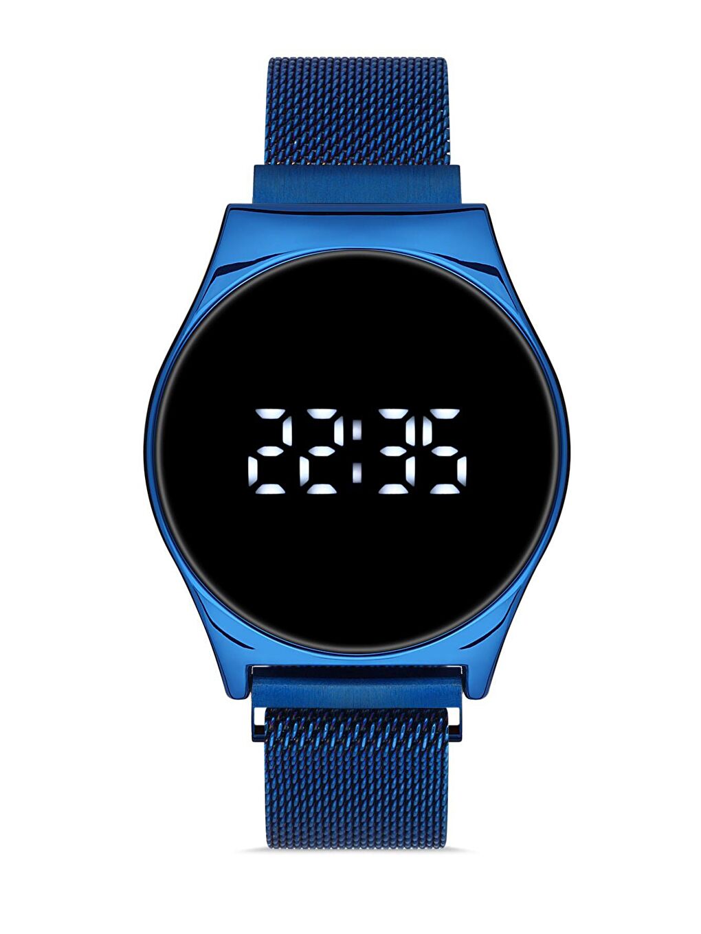 Kadın Lacivert Hasır Dijital Led Kol Saati Apwg031701