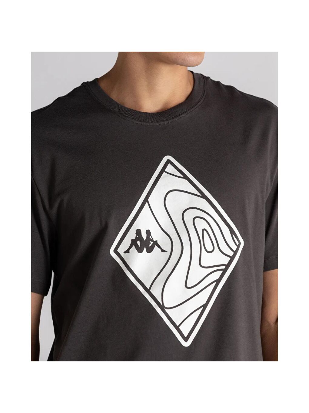 Nigraph Erkek Gri Bisiklet Yaka Tişört-2