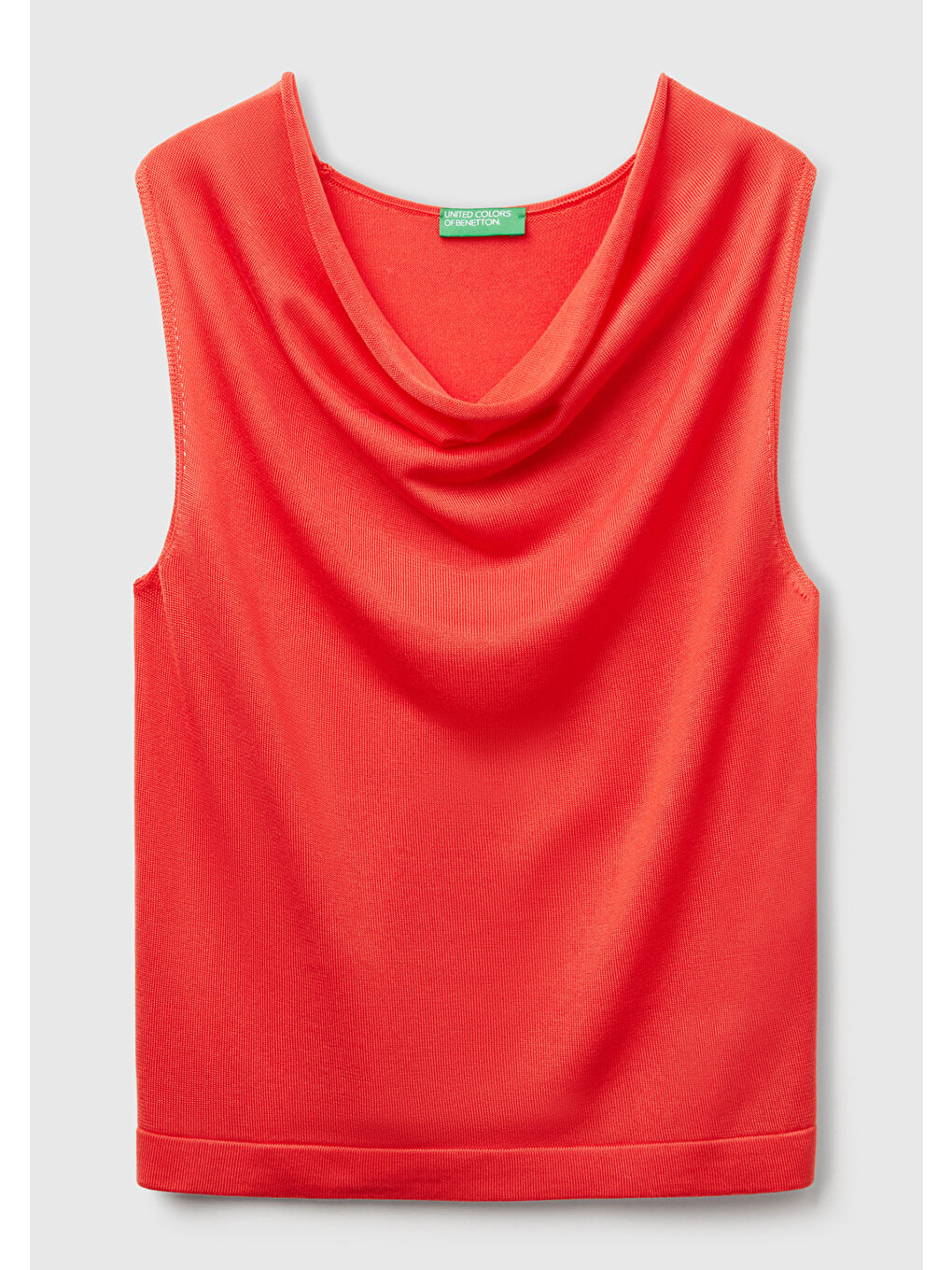 Kadın Turuncu %100 Liyosel Kolsuz Regular Fit Kazak-1