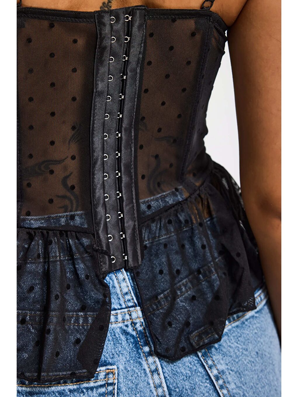 Kadın Siyah w5 Balenli Cup Destekli Askılı Büstiyer-3