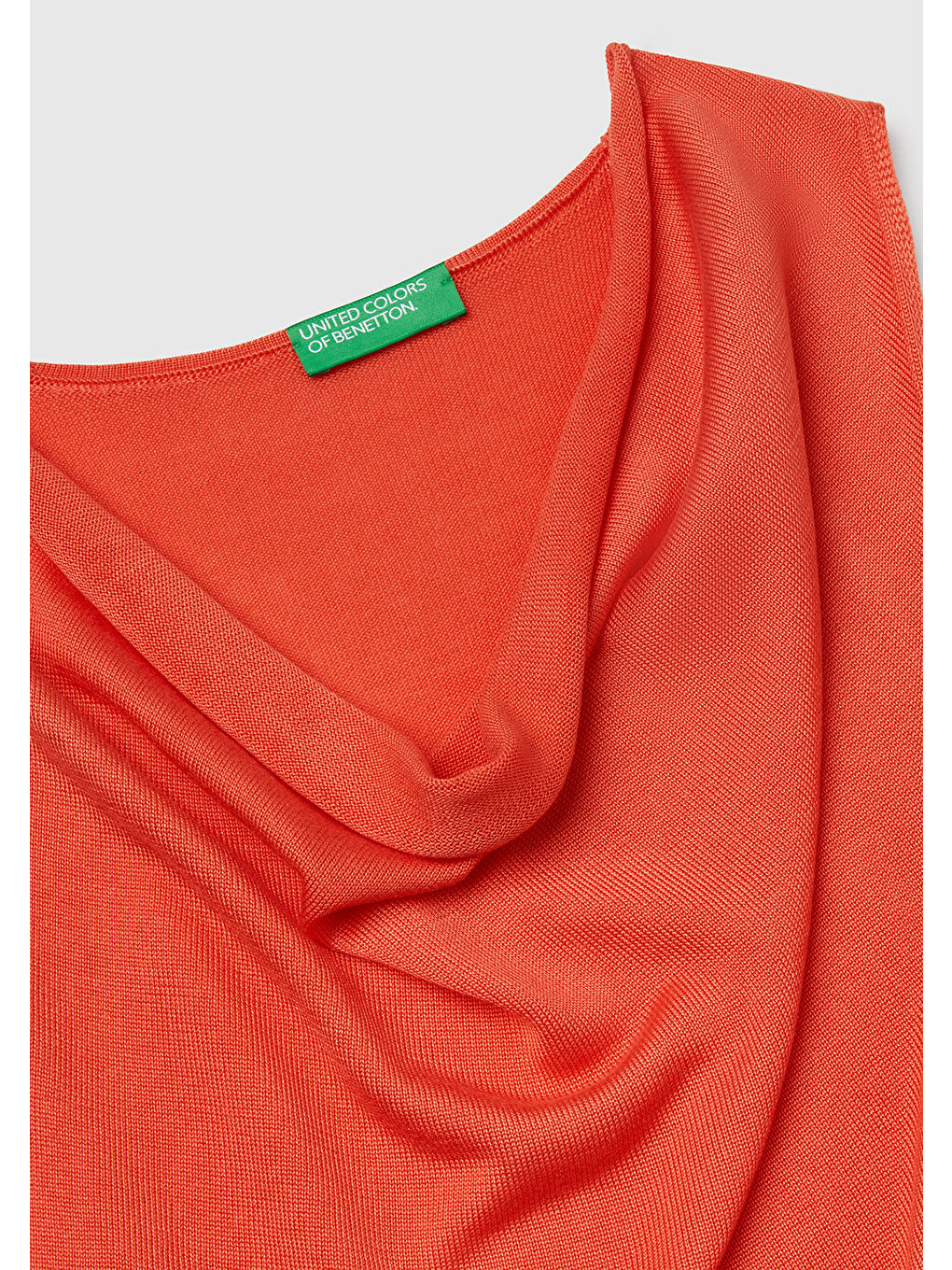 Kadın Turuncu %100 Liyosel Kolsuz Regular Fit Kazak-5