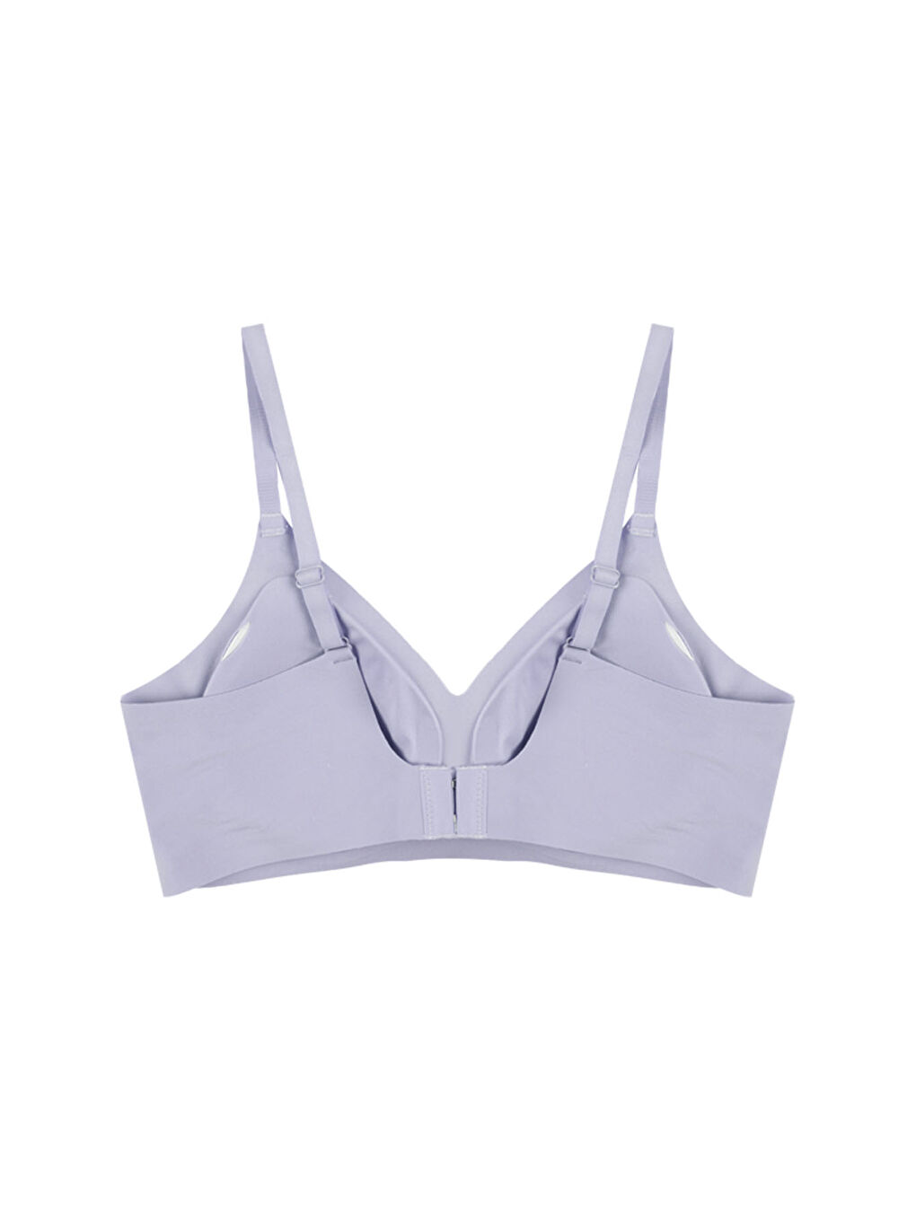 Mavi Balensiz Lazer Dilim Detaylı Dekolte Çapraz Tüllü Dikişsiz Sütyen-2