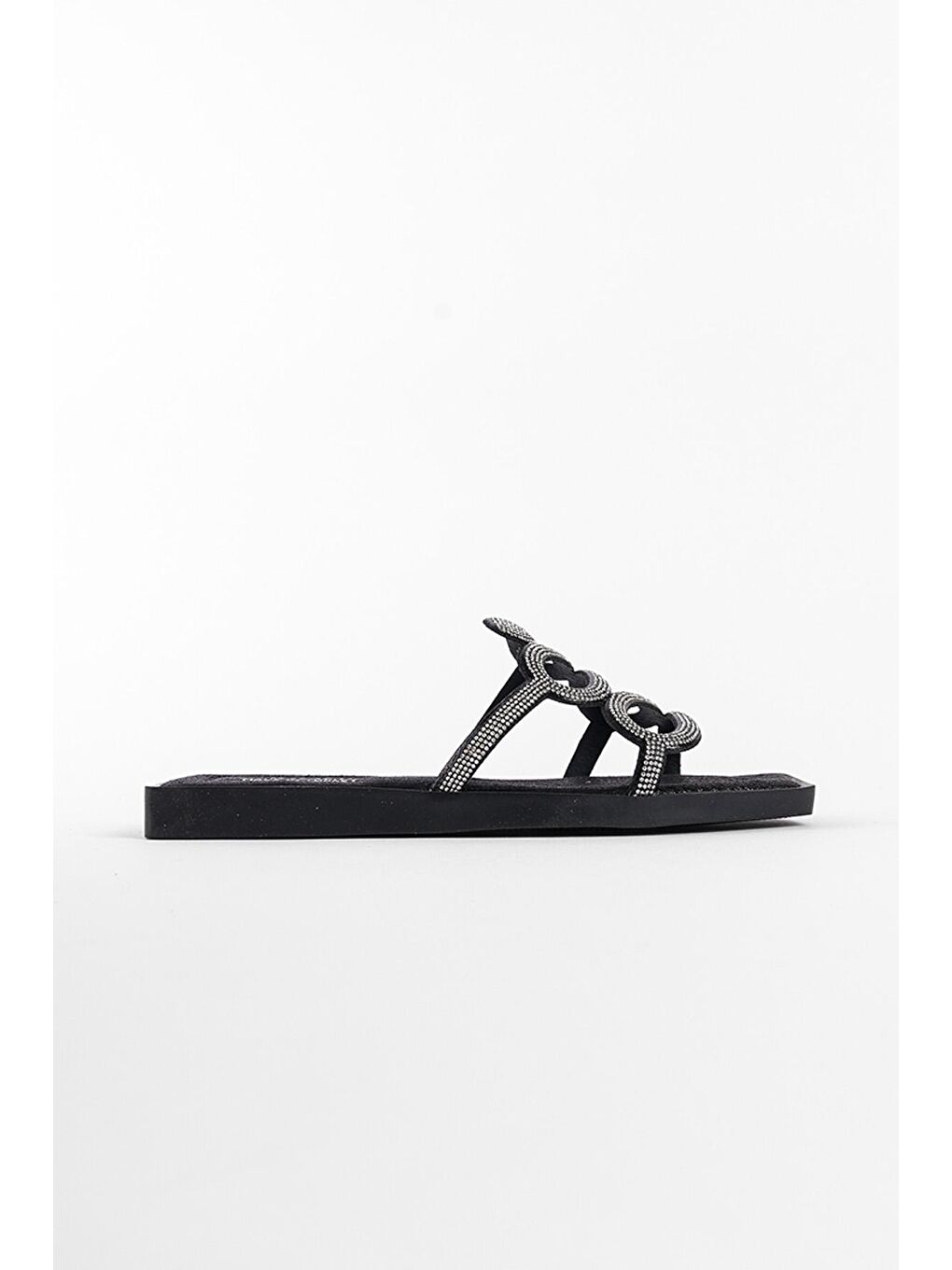 Siyah Taşlı Terlik-1