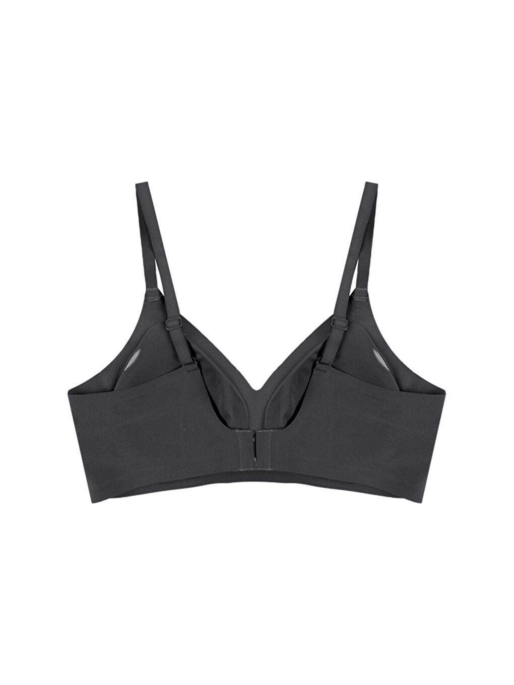 Siyah Balensiz Lazer Dilim Detaylı Dekolte Çapraz Tüllü Dikişsiz Sütyen-2