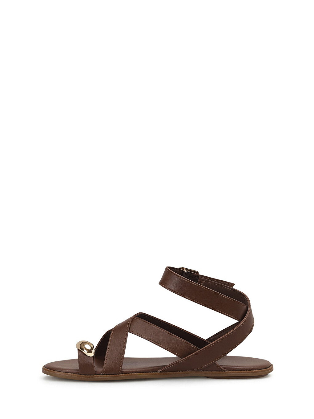 Kahverengi 26S-373 Taba Kadın Düz Sandalet-2