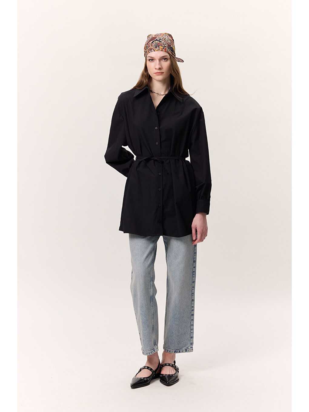 Kemer Detaylı Tunik Siyah-2