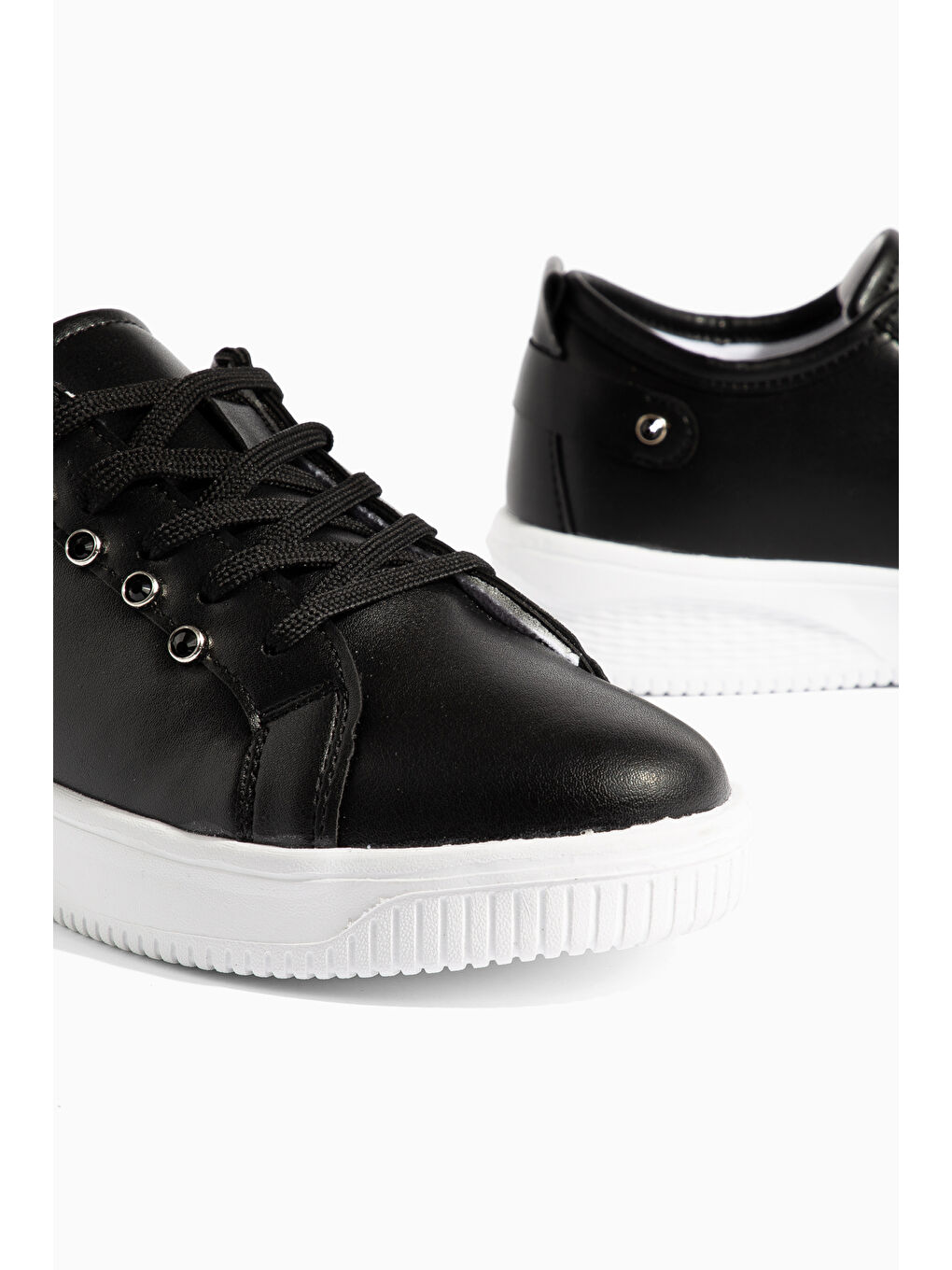 Siyah D0407 Günlük Ortopedik Kadın Sneaker Spor Ayakkabı-2