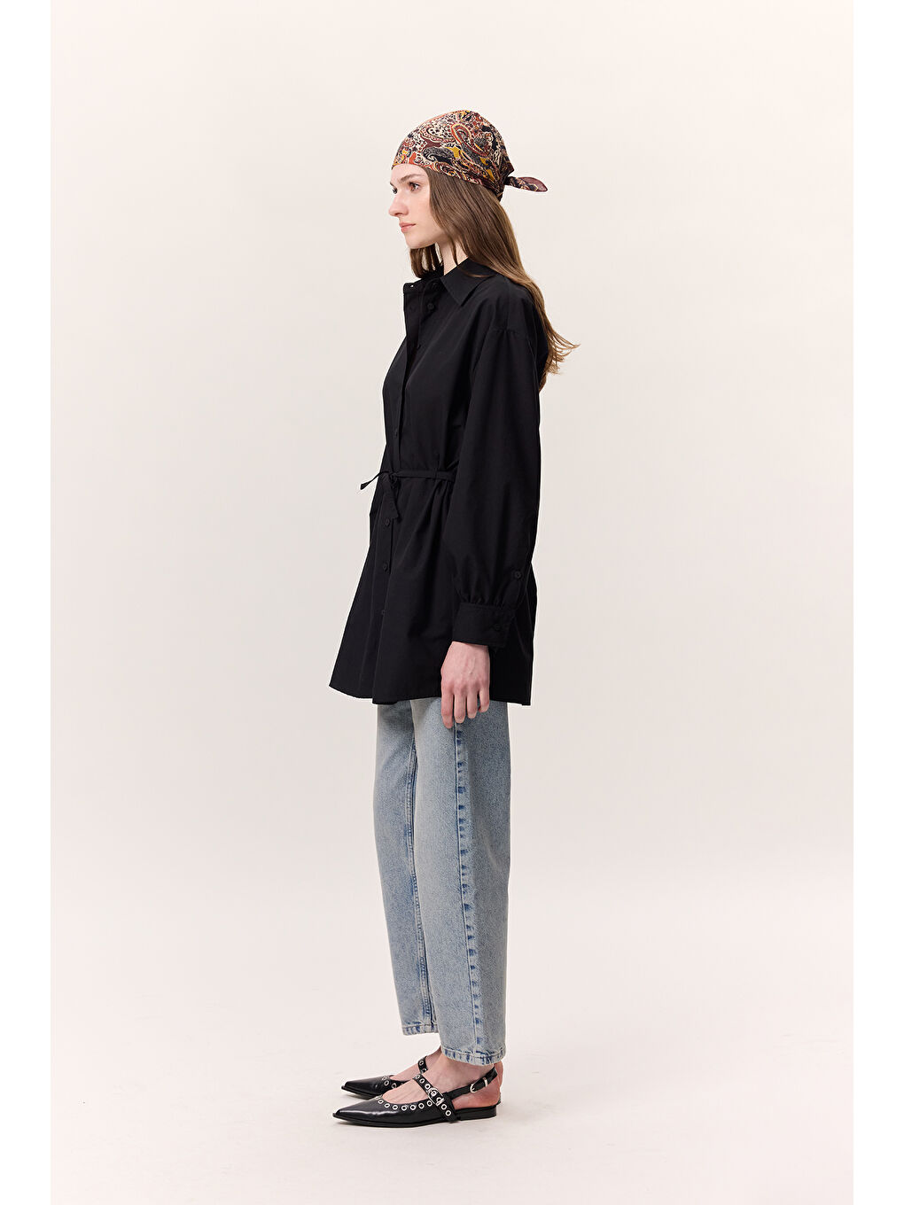 Kemer Detaylı Tunik Siyah-3