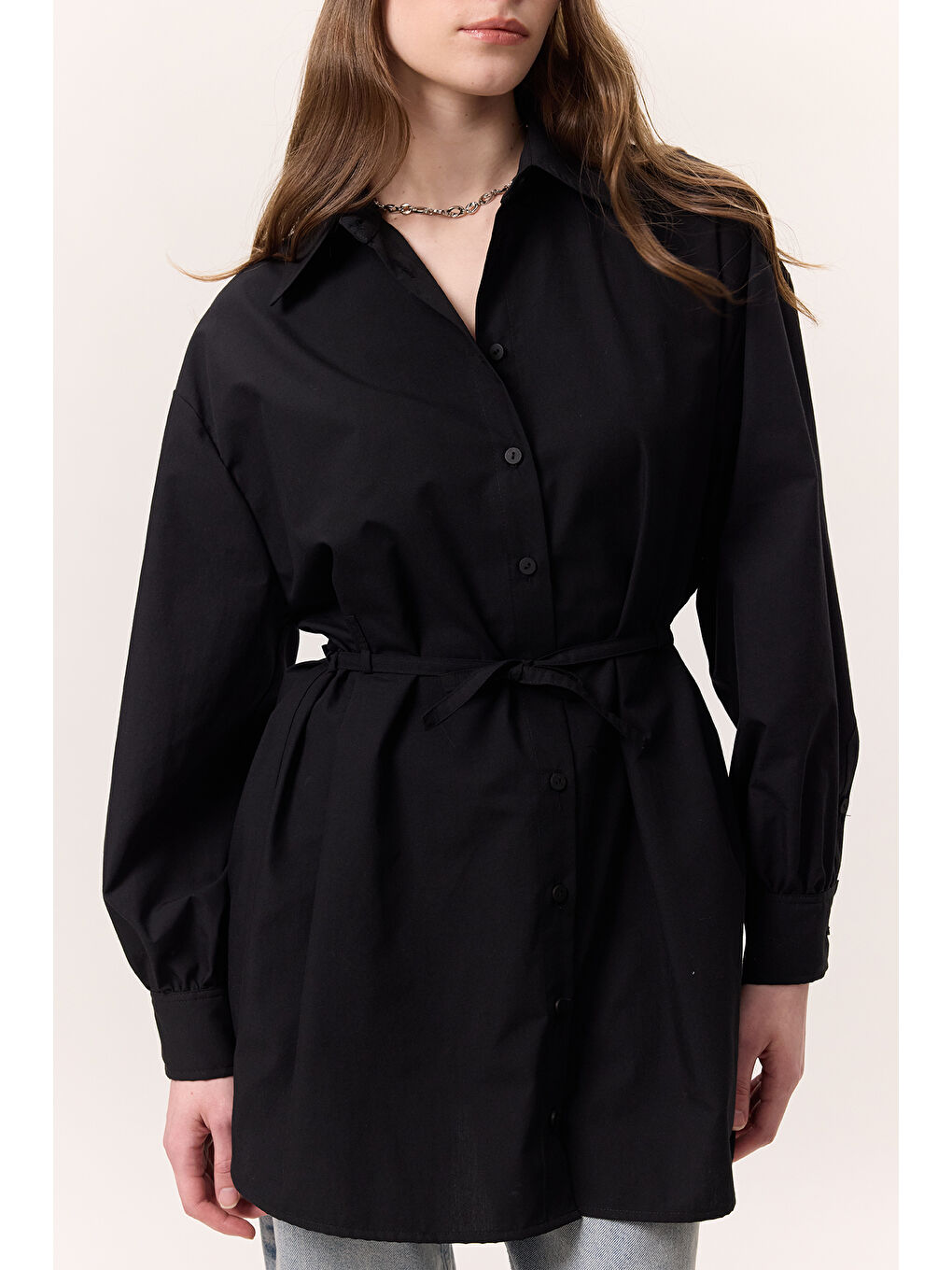 Kemer Detaylı Tunik Siyah-4