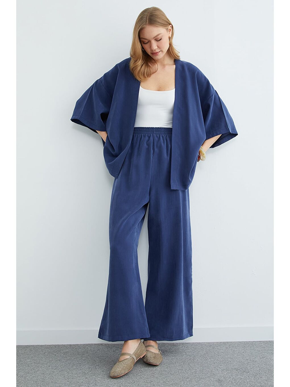 Lacivert Basic Kapri Kol Salaş 2 Li Takım-3