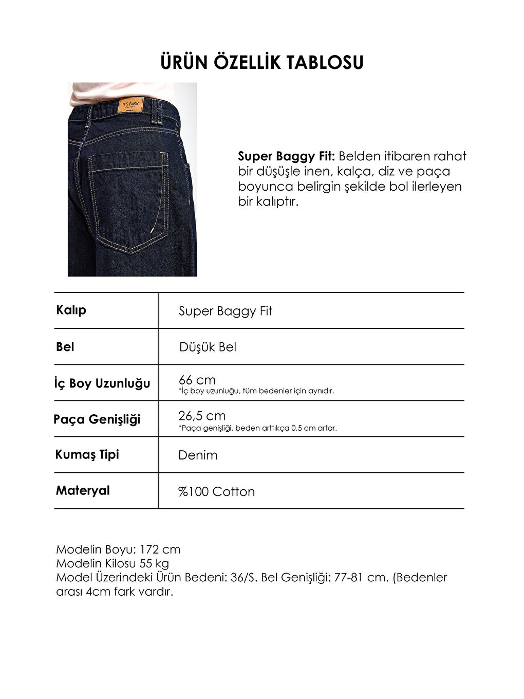 Kadın İndigo Selvedge 7s6-50 Baggy Low Rise Fit Tokyo %100 Pamuk Denim Jean-2