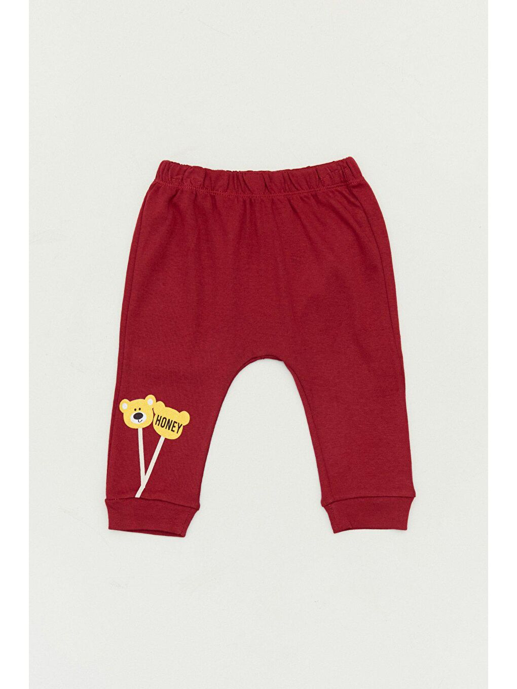 Bordo Baskılı Beli Lastikli Erkek Çocuk Eşofman Altı