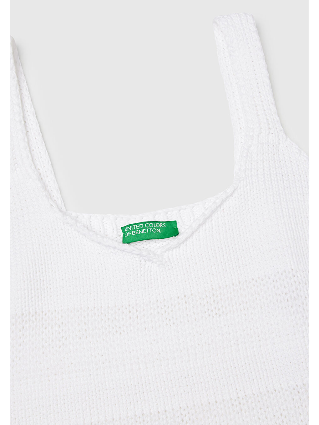 Kadın Beyaz %100 Pamuk Şerit Efektli Örme Relax Fit V Yaka Triko Atlet-5