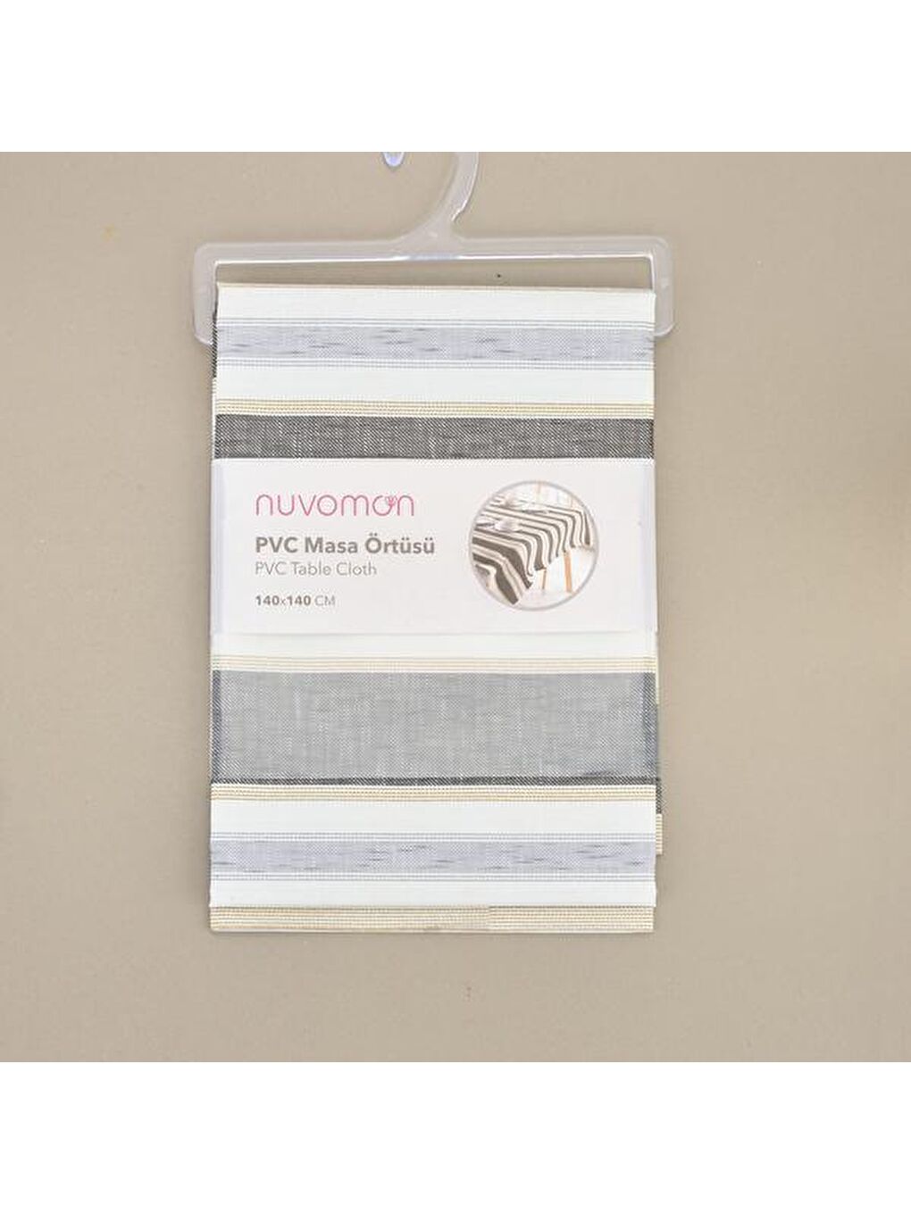 Kare Pvc Masa Örtüsü - Antrasit - 140x140 cm