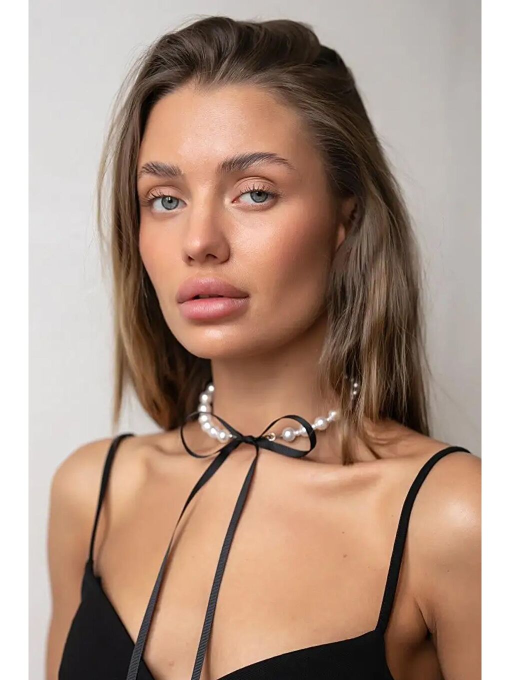 New Obsessions Beyaz Thèoigne Kurdela Detaylı İnci Choker Kolye - 1