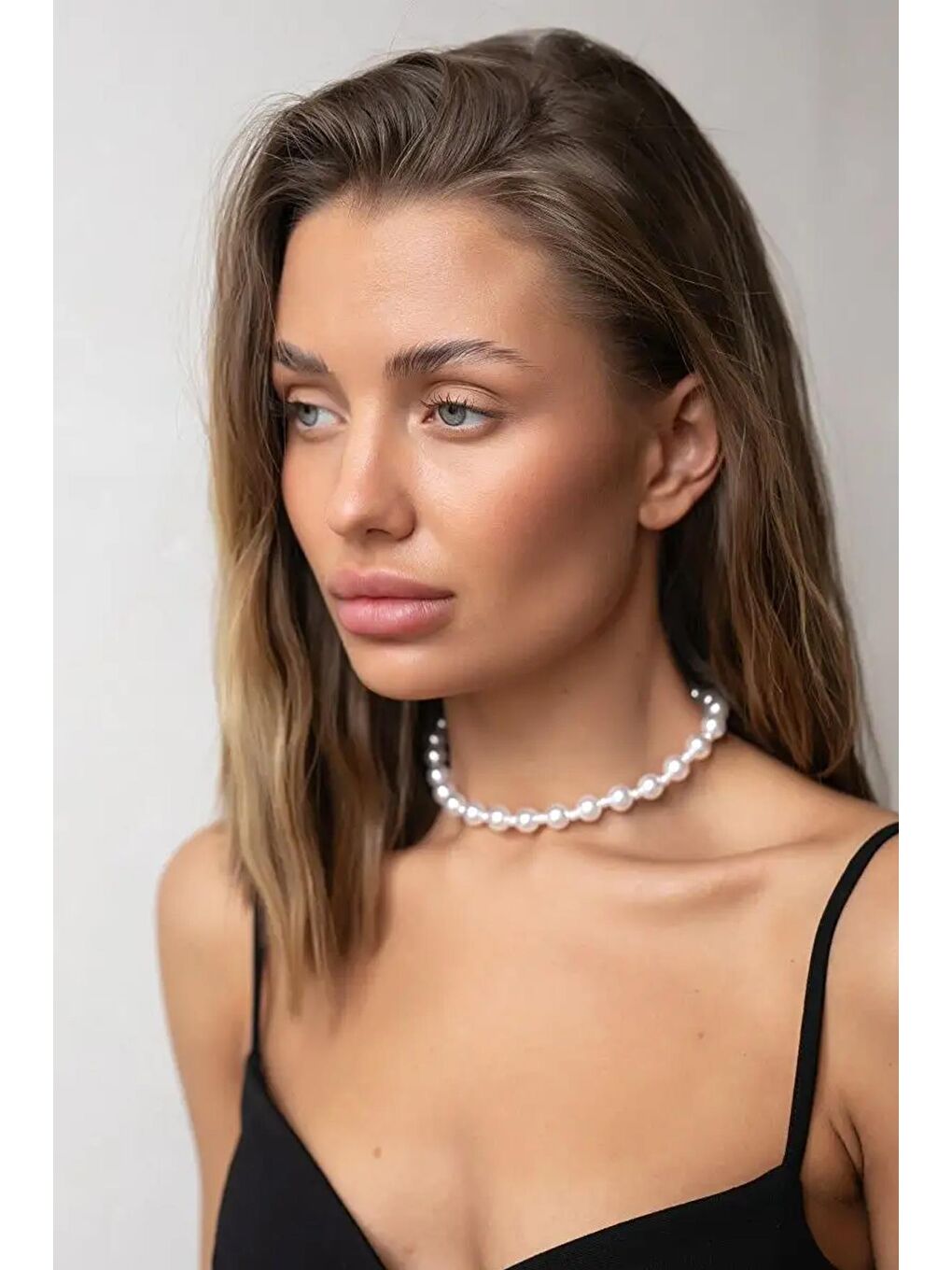 New Obsessions Beyaz Thèoigne Kurdela Detaylı İnci Choker Kolye - 2