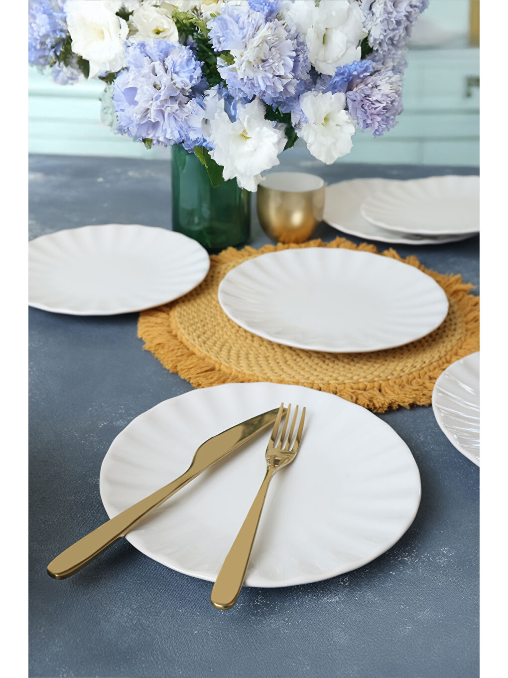 Beyaz Sirius Pasta Tabağı 22 Cm 6 Adet-1