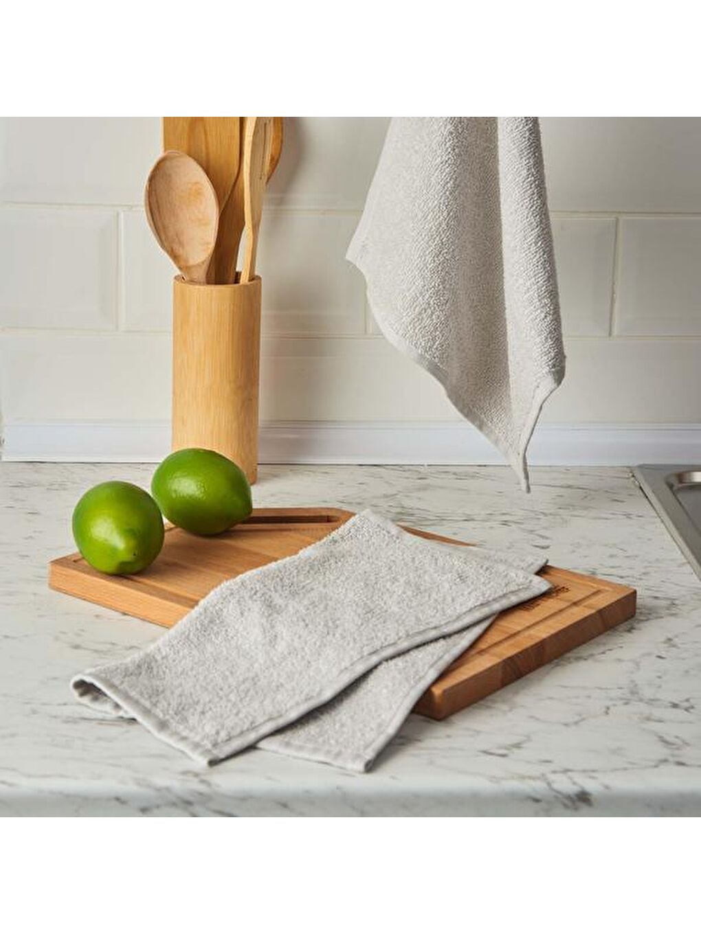 2'li El Havlusu - Gri - 30x30 cm