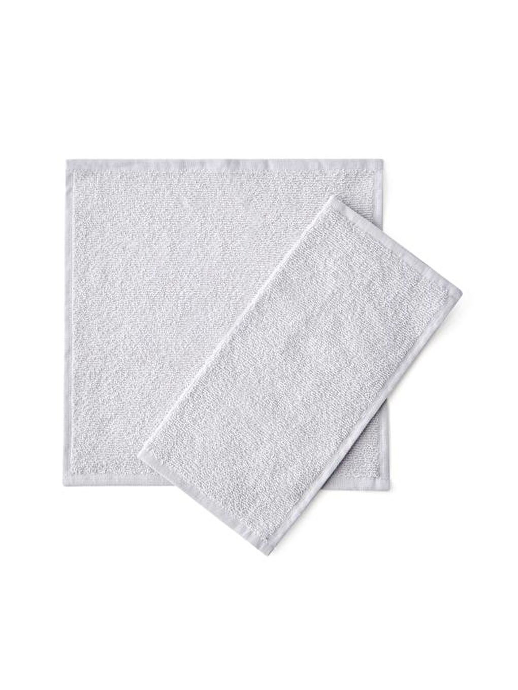 2'li El Havlusu - Gri - 30x30 cm-2