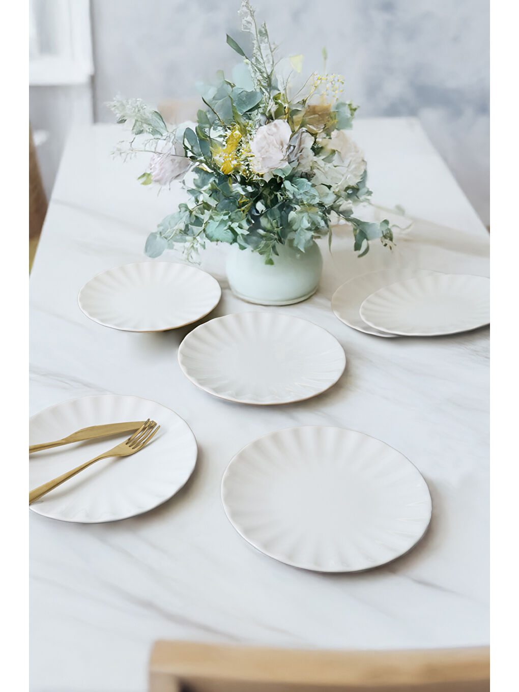 Beyaz Sirius Pasta Tabağı 22 Cm 6 Adet-2