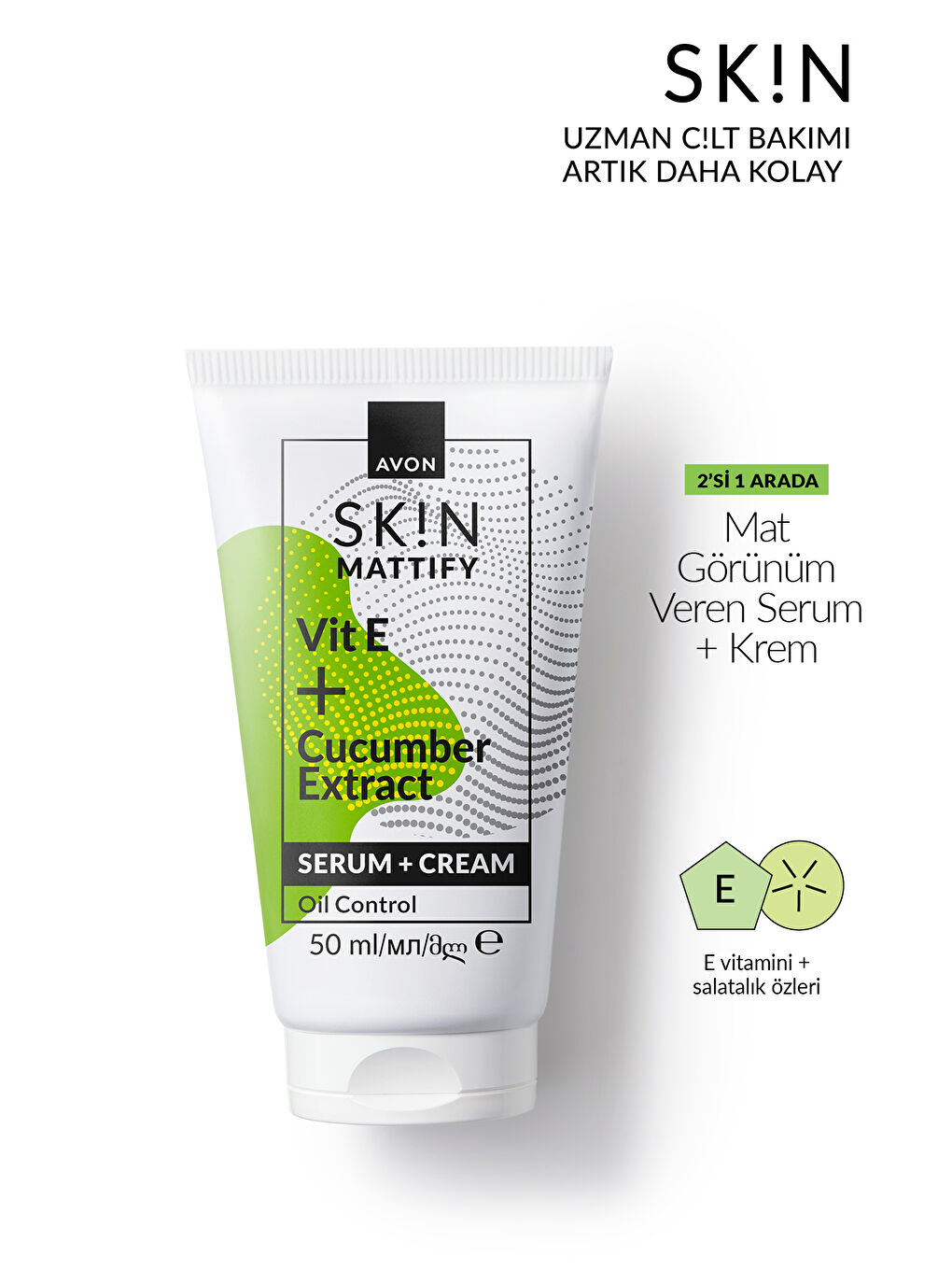 SK!N Mat Görünüm Veren Serum + Krem 50 Ml.-1