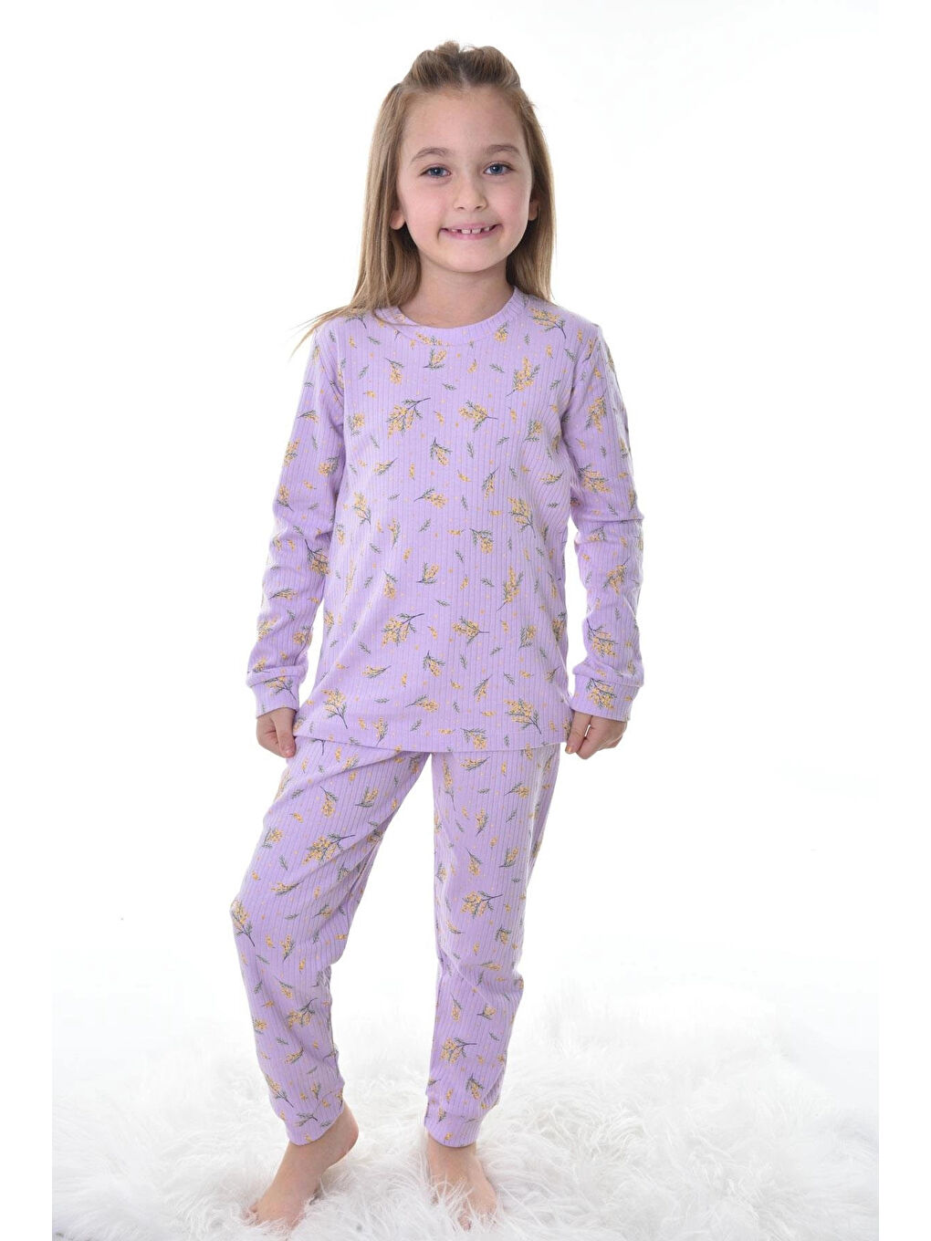 Myhanne Lila Çiçek Desenli Pijama Takım 11310