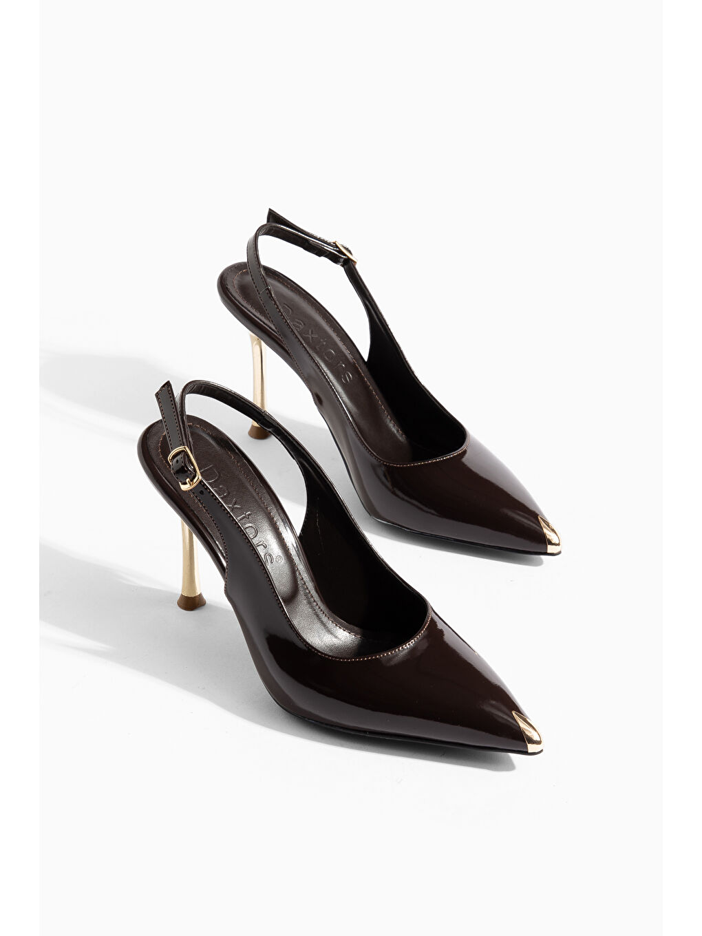 Kahverengi Revolde Günlük Ortopedik Kadın Klasik Topuklu Ayakkabı-4