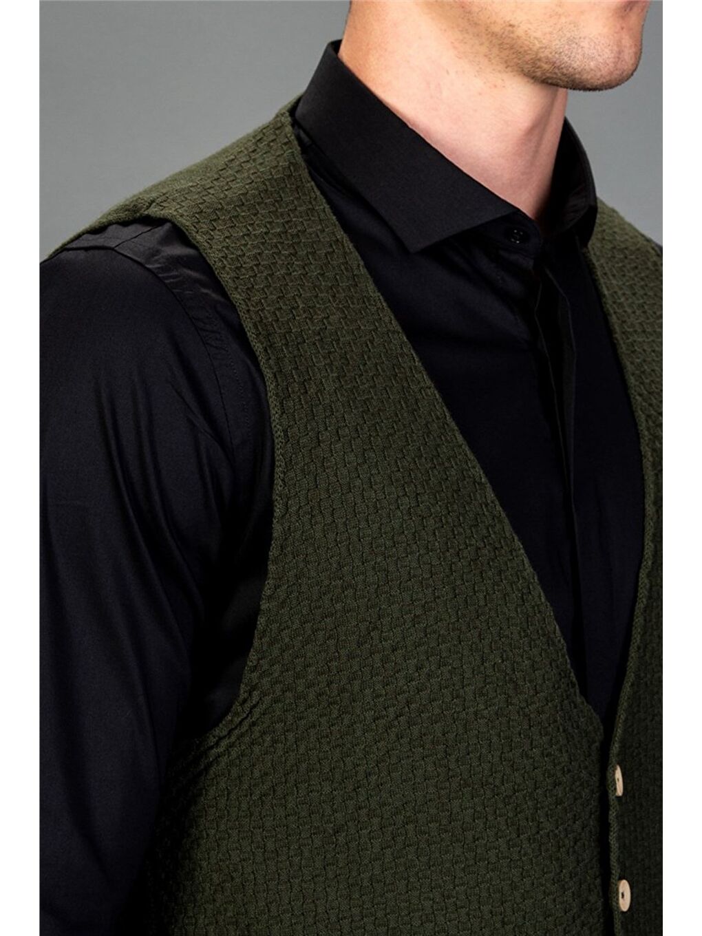 Erkek Haki Yelek-2