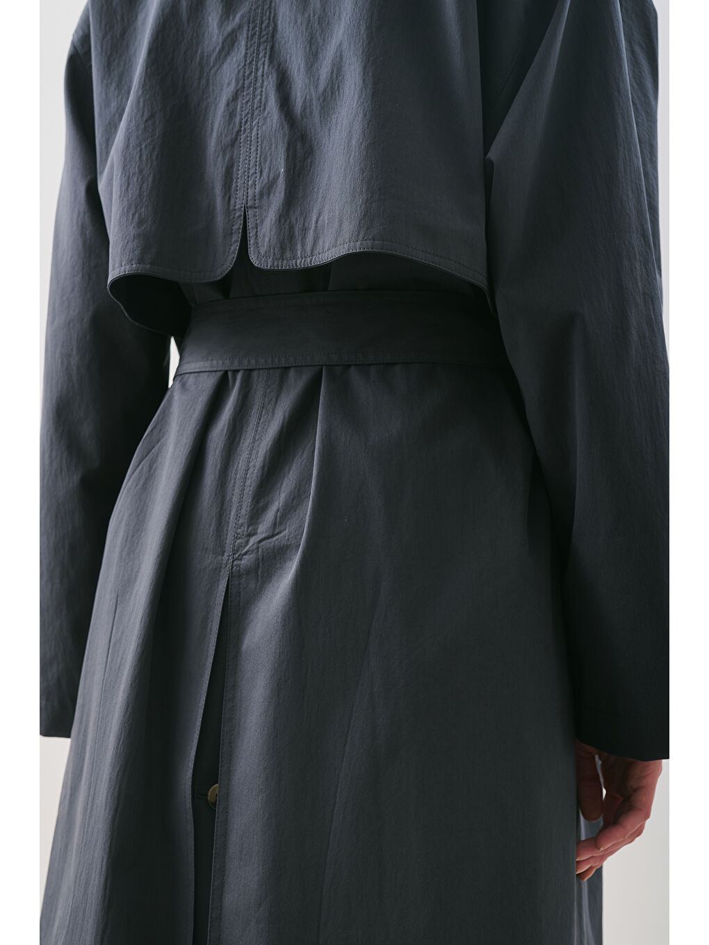 Zurıch Oversıze Trençkot Lacivert-7