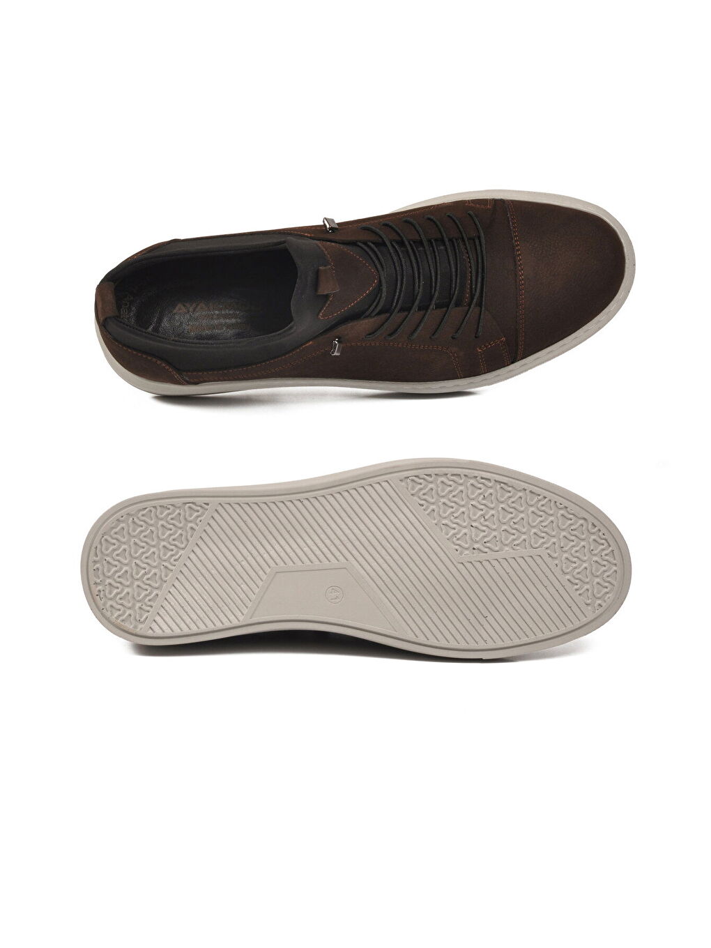 Kahverengi Kahve Nubuk Hakiki Deri Erkek Casual Ayakkabı 818 M-4