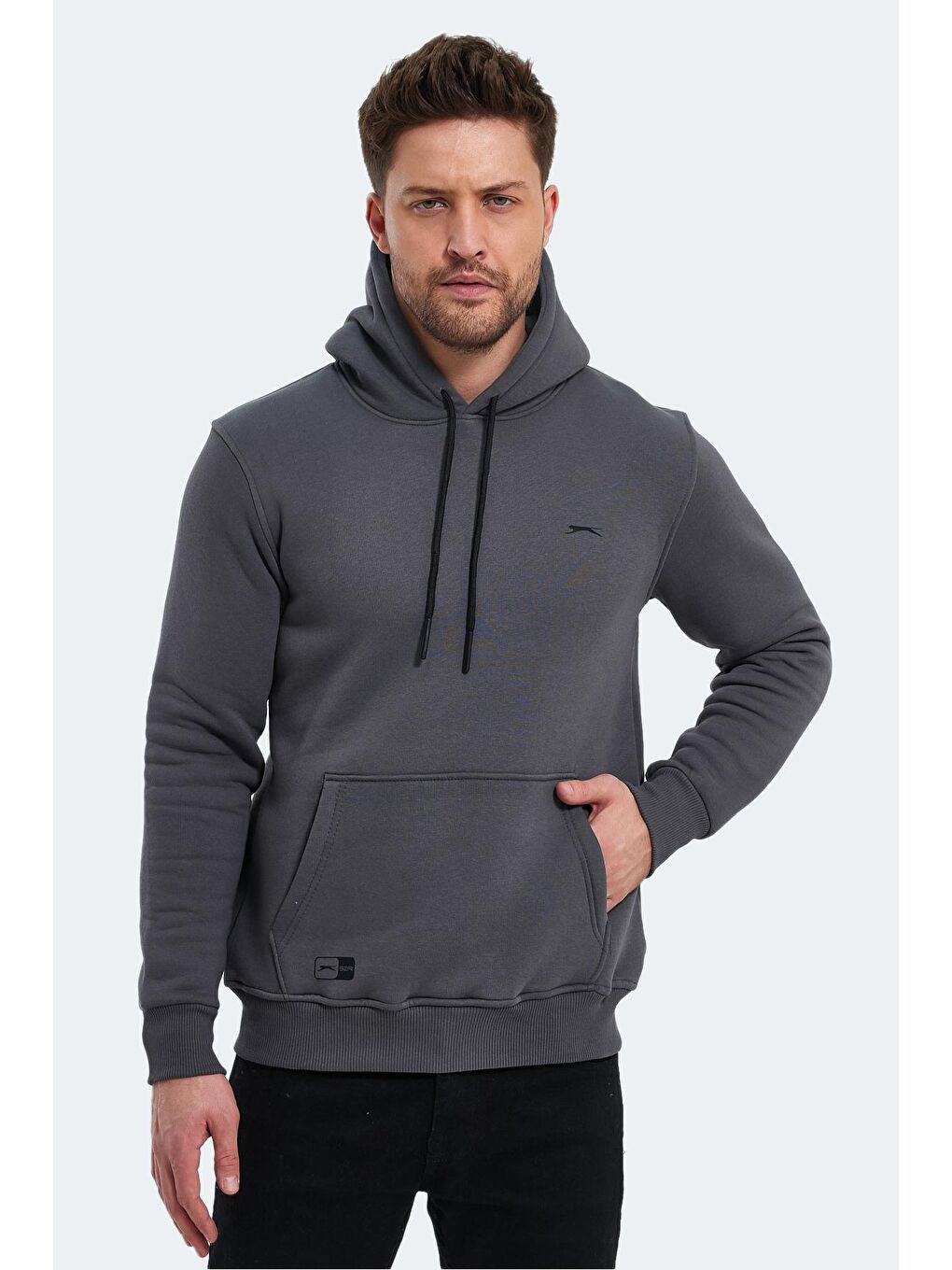 SLAZENGER Koyu Gri Erkek Sweatshirt Koyu Gri