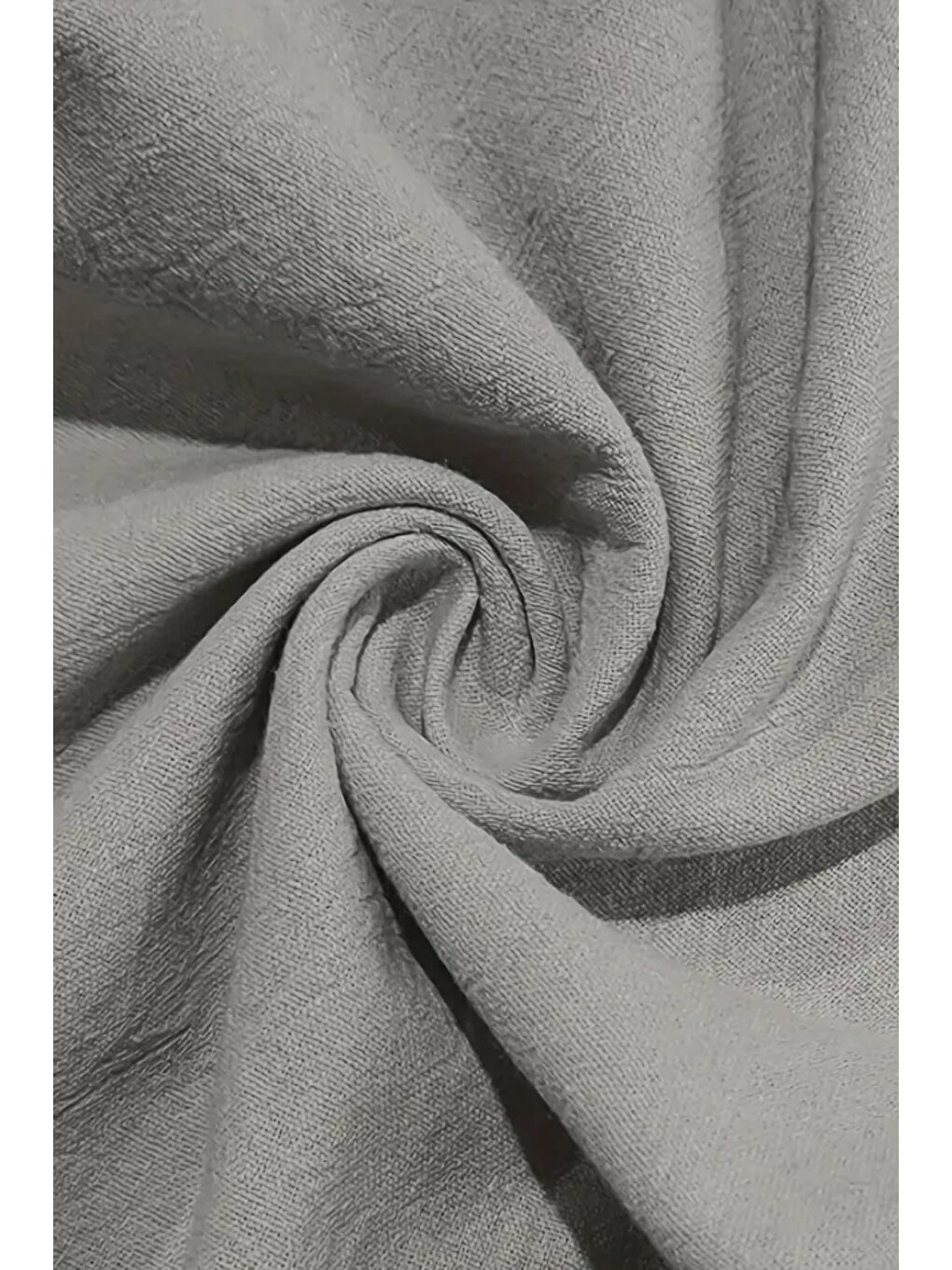 Gri Erkek Relaxed Fıt Pamuklu Keten Pantolon-2