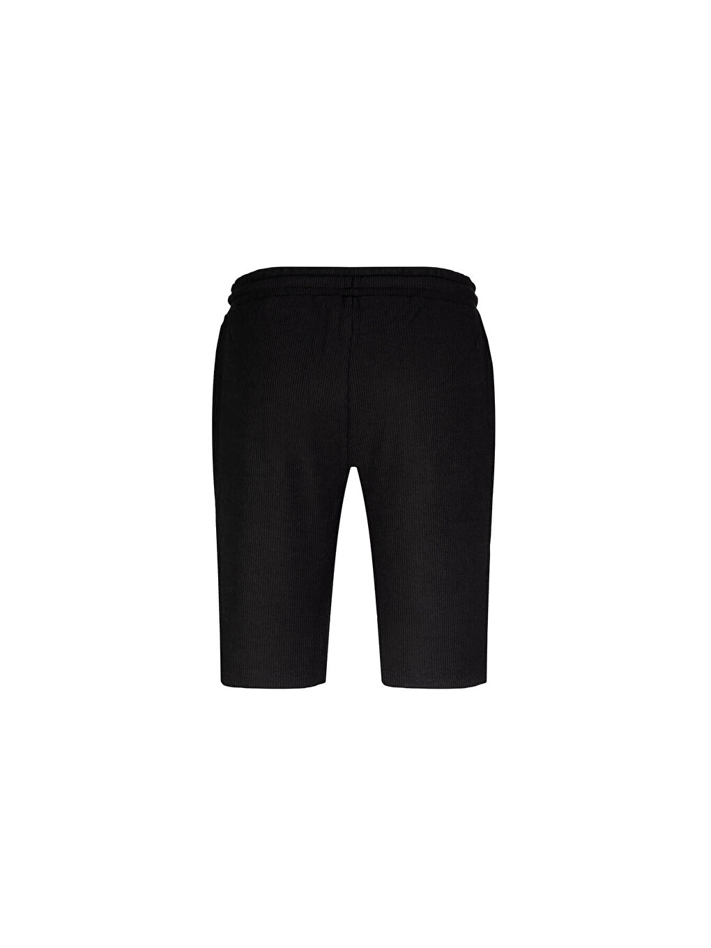 Siyah Regular Fit Yandan Cepli Şort-2