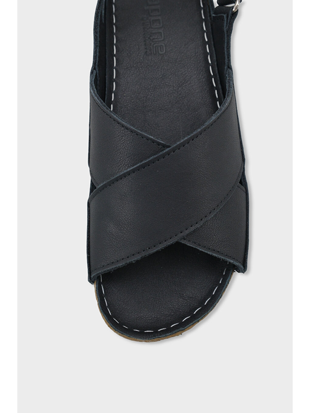 Siyah Florina Hakiki Deri Soft Konfor Kadın Sandalet-2