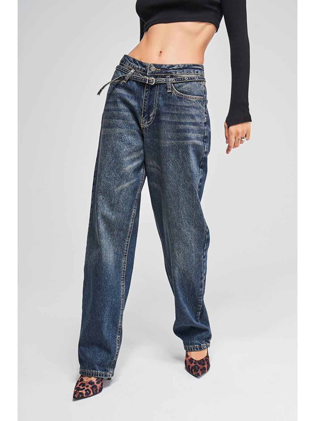 Mavi Kadın T.Kot Rengi Taılored Fit Kemerli %100 Pamuk Denim-4