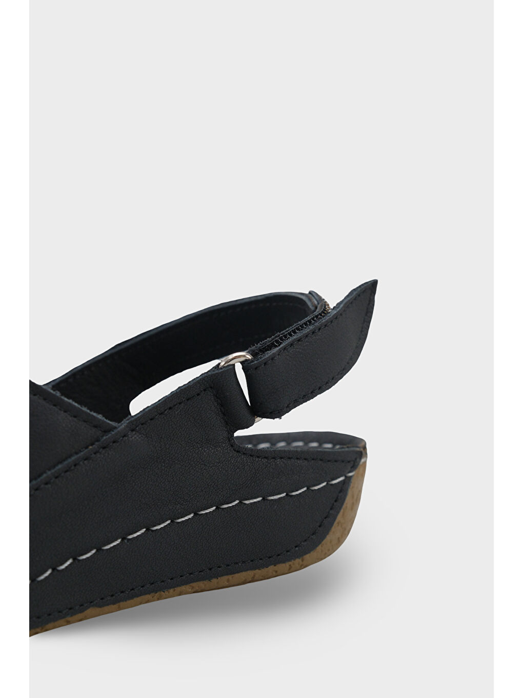 Siyah Florina Hakiki Deri Soft Konfor Kadın Sandalet-3