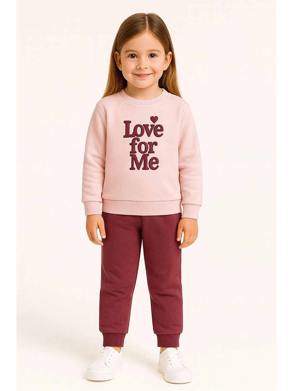 Pembe Love For Nakışlı Kız Çocuk Takım 20457