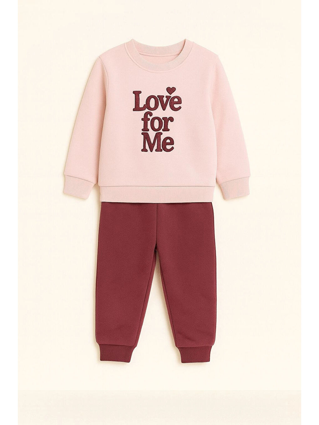 Pembe Love For Nakışlı Kız Çocuk Takım 20457-1