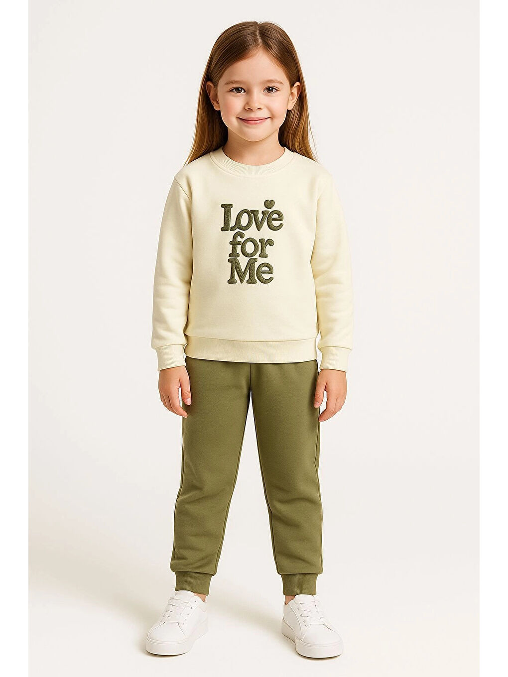 Yeşil Love For Nakışlı Kız Çocuk Takım 20457