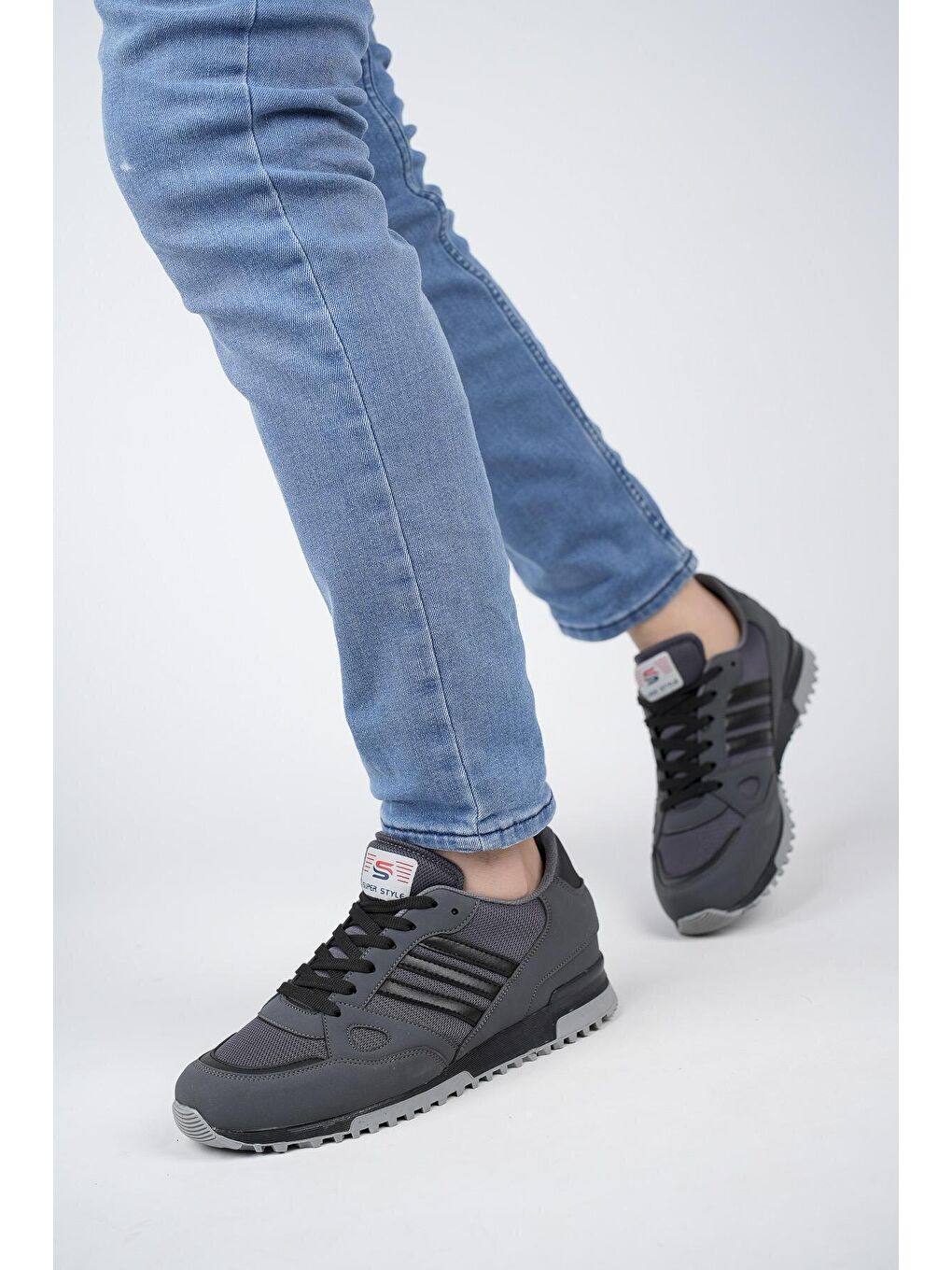 Gri Zero Unisex Ortopedik Günlük  Yürüyüş Koşu Sneaker Spor Ayakkabı-3