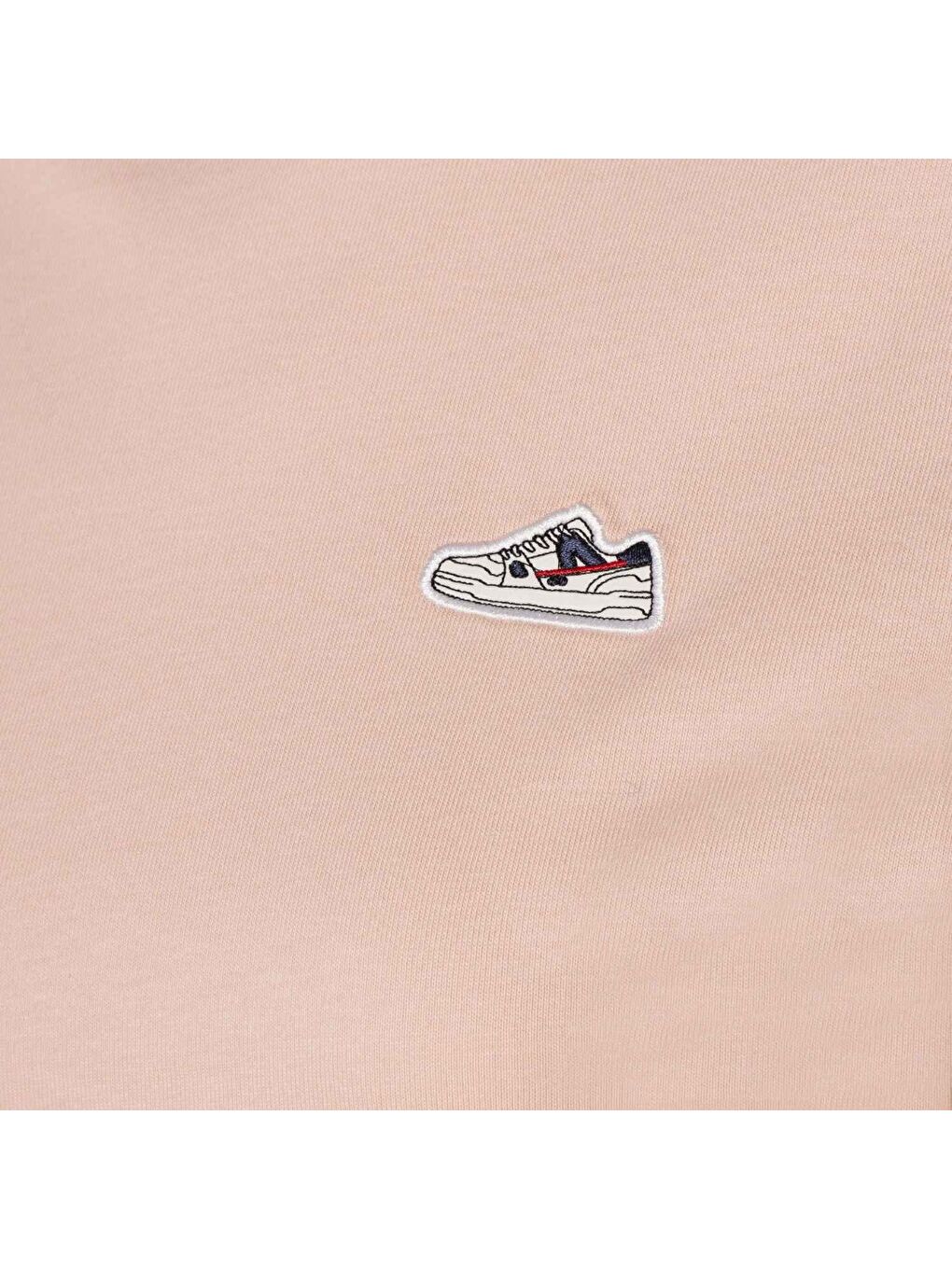 Elfin Kadın Pembe Yuvarlak Yaka Tişört-3