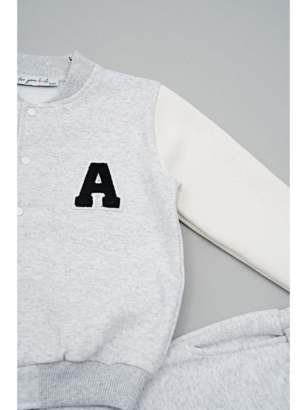 Kolej Ceket A Nakışlı Gri Alt Üst Takım-2