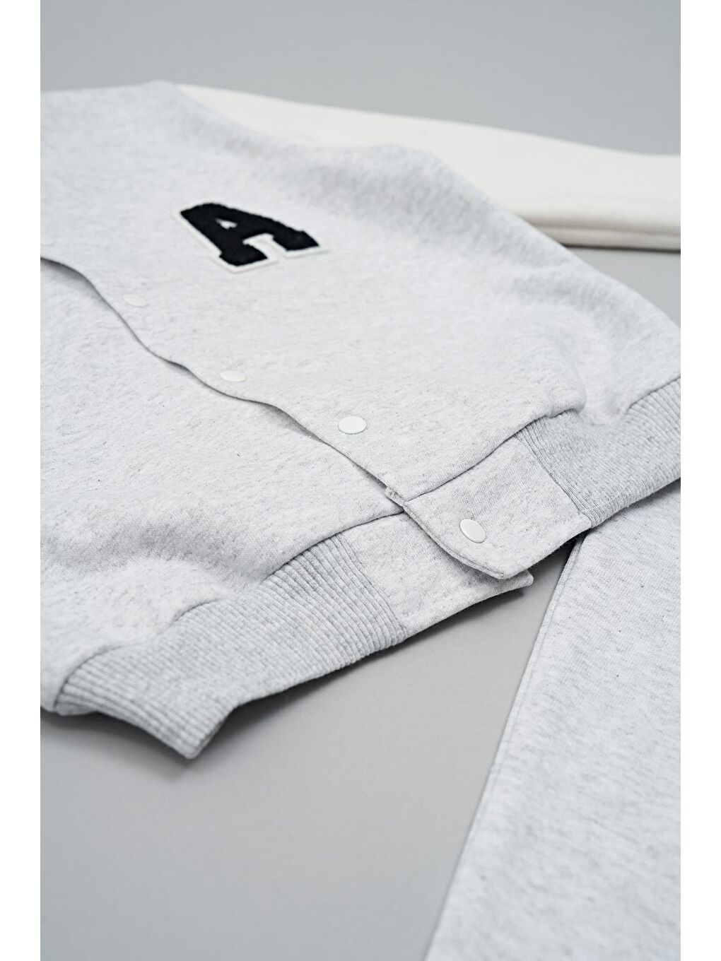 Kolej Ceket A Nakışlı Gri Alt Üst Takım-3