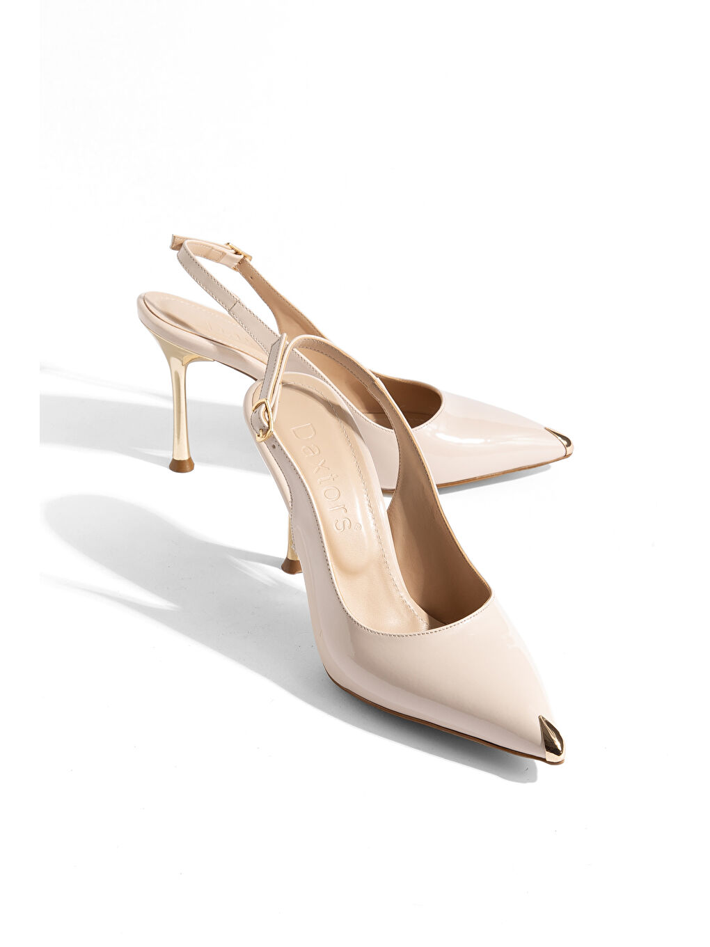 Bej Revolde Günlük Ortopedik Kadın Klasik Topuklu Ayakkabı