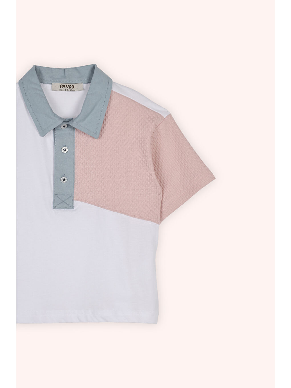 Erkek Çocuk Blok Renkli T-Shirt Mavi-3