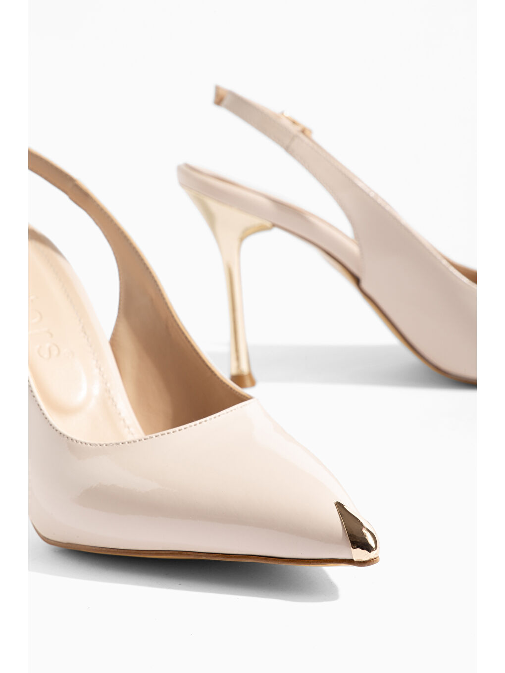 Bej Revolde Günlük Ortopedik Kadın Klasik Topuklu Ayakkabı-4